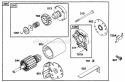 Electric Starter Diagram and Parts List for 254702-0103-01  Briggs and Stratton Engine